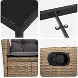  Vrtni set za objed 5 kom. Bež poliratan | shoptok.hr