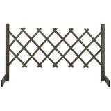  Vrtna rešetkasta ograda siva 120 x 60 cm od masivne jelovine | shoptok.hr