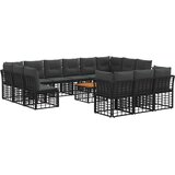  Zunanja garnitura za sedenje 14 pcs Črna in Temno siva, (5000271088) | Shoptok.si