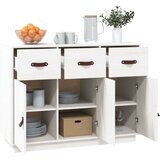  Komoda bela 100x40x75 cm trdna borovina, (20654772) | Shoptok.si