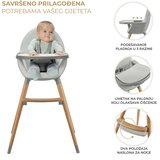 Kinderkraft Stolček za hranjenje Fini 2 2v1, siv | Shoptok.si