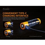 Fenix FE21700USB - 1 kom USB punjiva baterija 3,6 V 5000 mAh | Eponuda.com