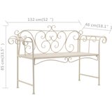  Vrtna klupa 132 cm metalna antikna bijela | Eponuda.com