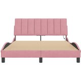  Okvir kreveta s LED-om bez madraca Hanko ružičasti 120 x 200 cm baršunasti | shoptok.hr