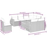  9-dijelni set vrtnih sofa s jastucima crni od poliratana | shoptok.hr