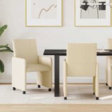 vidaXL Trpezarijske stolice 2 pcs Krema 57 x 66 x 94 cm tkanina | shoptok.hr