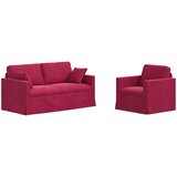  Set sofe 2 pcs Vinska crvena 158 x 78 x 80 cm Baršun | shoptok.hr