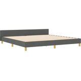  Krevetna konstrukcija Tamno siva 200 x 200 cm tkanina | shoptok.hr