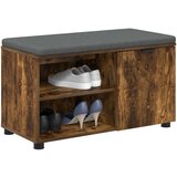  Klupa za hodnik s jastukom Dimljeni hrast 80 x 38 x 46 cm | shoptok.hr