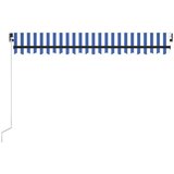 vidaXL Ročno zložljiva tenda z LED lučmi 450x350 cm modra in bela | Shoptok.si