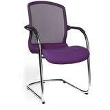 Top Star Oblikovalski stol za obiskovalce OPEN CHAIR, nihajni stol z mrežastim hrbtnim naslonjalom, DE 2 kosa, črn | Shoptok.si