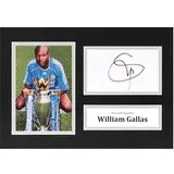 william gallas signed A4 photo display chelsea autograph memorabilia coa