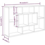  Polica crna 85 x 16 x 52 5 cm od konstruiranog drva | shoptok.hr