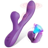 Action Noxu Vibe with G-Spot Pulsation, Suction & Vibrating Tongue Purple