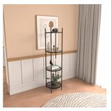 Hanah home polica za knjige vogue black smoked glass