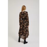 Marisse Black Dress With A Flared Bottom And A Floral Print | Eponuda.ba