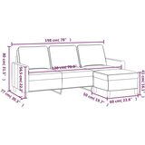  Trosjed s tabureom crni 180 cm baršunasti | shoptok.hr