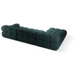 Micadoni Modrozelena kotna sedežna garnitura iz tkanine bouclé (levi kot/z ležalnikom) Bellis – | Shoptok.si
