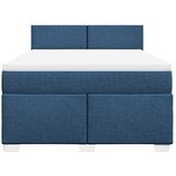  Krevet s oprugama i madracem plavi 140 x 190 cm od tkanine | shoptok.hr