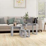  Uklapajući stolići 3 kom siva boja betona od konstruiranog drva | Shoptok.si