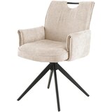 MID.YOU NASLANJAČ, les, kovina, tekstil bež | Shoptok.si