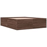  The Living Store Posteljni okvir rjav hrast 150x200 cm inženirski les - Posteljni Okvir, (21497795) | Shoptok.si