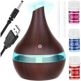 Malatec LED RGB vlažilec zraka difuzor aromaterapija 300ml + eterična olja, (20372990) Cene