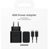 Samsung hišni polnilec Super Fast Charge EP-T4511XBE 45W + kabel EP-DX510 TYPE C črn - original (EU Blister), (21814607) Cene