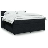 vidaXL Krevet s oprugama i madracem crni 180x200 cm baršunasti | shoptok.hr