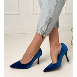 D/CEO Navy blue velvet stiletto pumps Bales | shoptok.hr