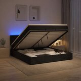  Krevet od pjene s madracem i LED-om Crna 140 x 190 cm Tkanina | shoptok.hr