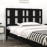 Maison Chic posteljno vzglavje - vzglavna omarica - nočna omarica črno 125,5x4x100 cm trdna borovina, (21706415) | Shoptok.si