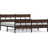  Metalni okvir kreveta bez madraca smeđa boja hrasta 183x213 cm | shoptok.hr