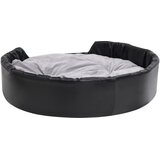  Krevet za pse crno-sivi 99 x 89 x 21 cm od pliša i umjetne kože | shoptok.hr