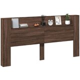 vidaXL Ormarić za uzglavlje LED boja smeđeg hrasta 200x16 5x103 5 cm | shoptok.hr