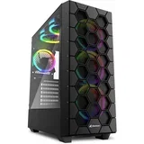 rgb hex midiatx okno črno ohišje