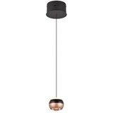 Trio Select Črna/bakrena LED viseča svetilka s kovinskim senčnikom ø 15,5 cm Orbit – | Shoptok.si