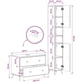  Set kupaonskih ormara od 2 dijela BREDA Hrast sonoma | shoptok.hr