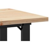  Blagovaonski stol O-oblika 50x50x75,5 cm od borovine i čelik | shoptok.hr