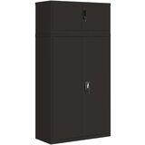 Ormarić za spise crni 90 x 40 x 180 cm čelični | shoptok.hr