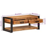 vidaXL Stol za kavu 90x50x38 cm puno drvo bagrem | shoptok.hr