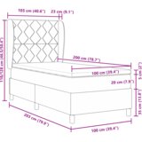 vidaXL Box Spring postelja z vzmetnico Črna 100x200 cm Fabric | Shoptok.si