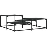  Stolić za kavu crni 107x107x40 cm od konstruiranog drva | shoptok.hr