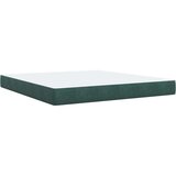 vidaXL Box spring postelja z vzmetnico temno zelena 180x200 cm žamet, (21304457) | Shoptok.si