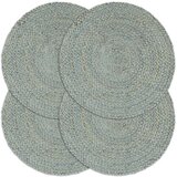 vidaXL podmetači 4 kom obični/maslinasti 38 cm okrugli od jute | shoptok.hr