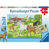 Ravensburger 2x24 delna sestavljanka Konji na kmetiji Cene