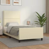  Okvir za krevet s uzglavljem krem 100x200 cm od umjetne kože