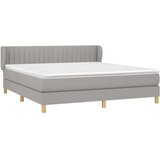  Box spring postelja z vzmetnico svetlo siva 180x200 cm blago, (20789958) | Shoptok.si