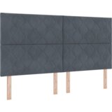  LED vzglavje z LED lučmi Geometrični Temno siva 180 cm Žamet, (5000044029) | Shoptok.si