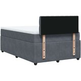 vidaXL Box spring postelja z vzmetnico temno siv 120x190 cm žamet, (21321203) | Shoptok.si